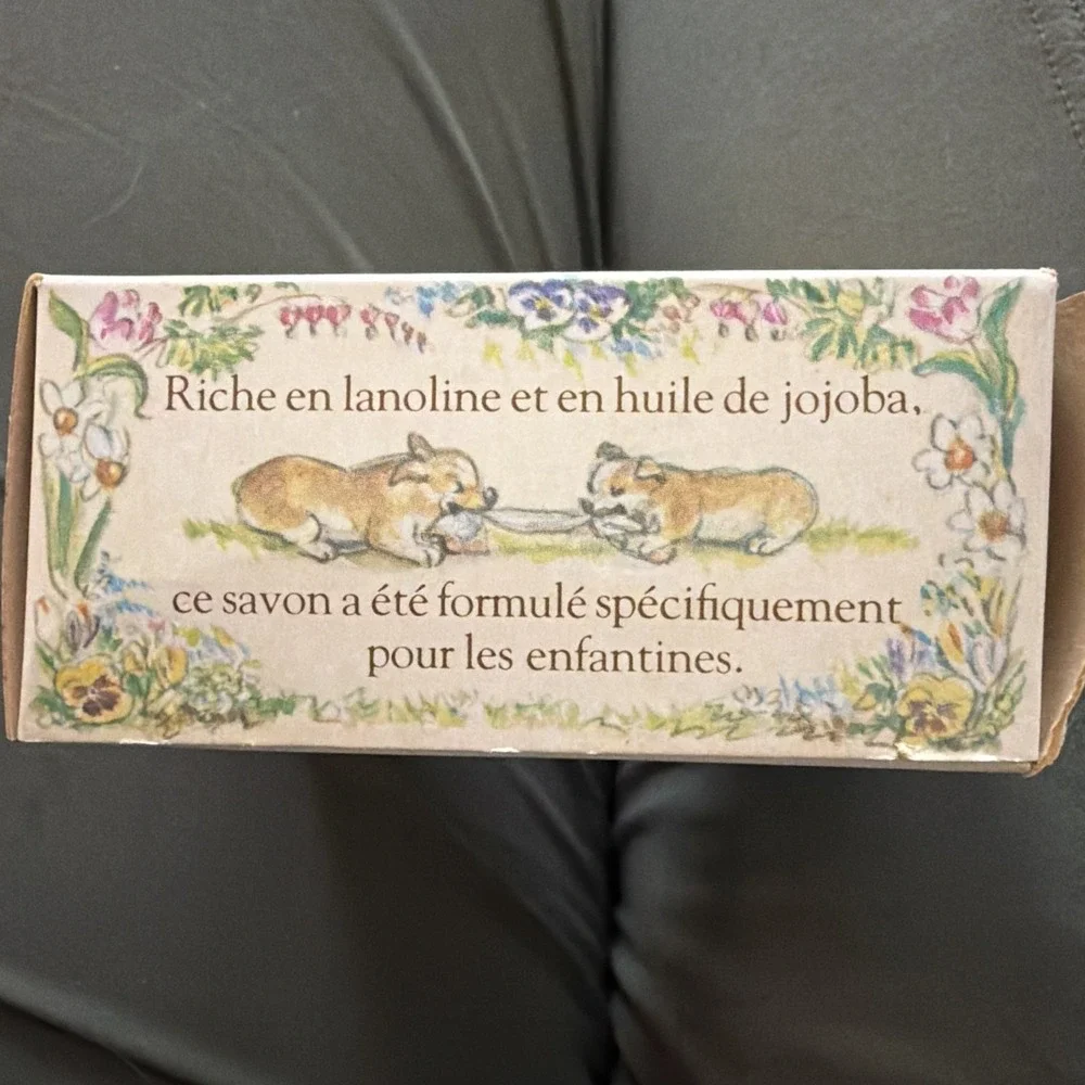 Vtg Crabtree & Evelyn‎ Corgi Soap Tasha Tudor illustrated Box 2.1 oz New in box